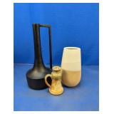 (3) Decorative Vases/Vessels Trio