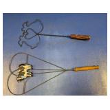 (2) Decorative Wire Rug Beaters
