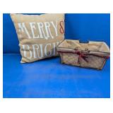 (2) Burlap Holiday Decor Items