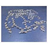 Clear Faceted Bead Strands w/ Gold Tone Hooks