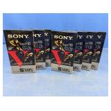 (7) Sony Super VHS  Blank Video Cassettes