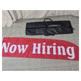 (1) "Now Hiring" Flag with Pole Set