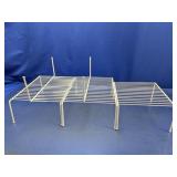 (4) White Wire Shelf Organizers