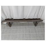 Rustic Dark Wood Wall Shelf