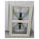Framed Faux Stained Glass Window Panel