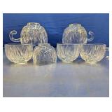 (6) Clear Glass Punch Cups Lot