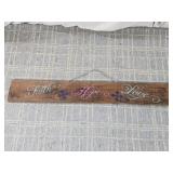 Wooden Wall Sign "Faith Hope Love"
