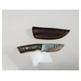 (1) Textured Steel Blade Knife w/ Multicolor Grip