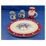 (4) Holiday Tableware