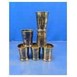 (6) Vintage Silver-Plated Mint Cups