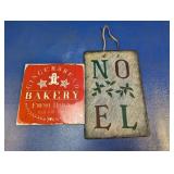 (2) Christmas Wall Plaques
