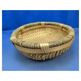 Hand-Woven Rattan/Wicker Basket Bowl