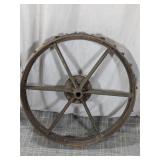 (1) Cast Iron Spoked Wheel
