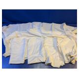 (6) White Fabric Curtain Panels