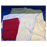 (4) Assorted Fabric Table Clothes