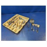 (1) Assorted Flatware & Serving Utensils Lot