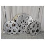 (3) Large Metal Film Reels