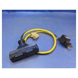 Yellow 3-Outlet Extension Cord