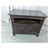 (1) Dark Wood Console Table with Storage