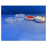 (4) Mixed Ashtrays - Heineken, Kirin, Rodeway