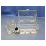 (7) Small Glass & Plastic Storage Pieces