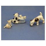 (3) Porcelain Dog Figurines