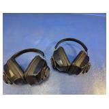 (2) Black Hearing Protection Earmuffs