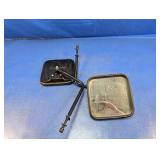 (2) Square Vehicle Mirrors with Mounts