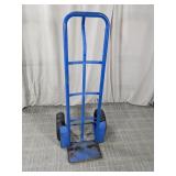 Blue Metal Hand Truck Dolly w/ Pneumatic Tires