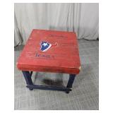 Wooden Table Painted Houston Texans Theme