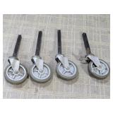 (4) Swivel Caster Wheels with Metal Stems