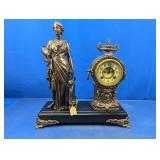 (1) Antique Figural Mantel Clock
