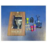 (8) Boxed Cocktail Tool & Stopper Set