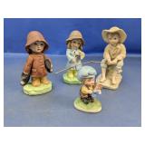 (4) Small Children Themed Figurines