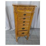 (1) Jewelry Armoire with Mirror and Drawers