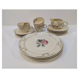 (16) Taylor Smith Taylor Rose Pattern Dinnerware