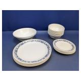 (25) Corelle Blue Onion Pattern Dishes