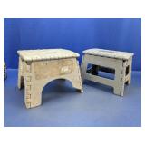 (2) Plastic Folding Stools
