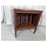 (1) Wooden Record Storage Cabinet