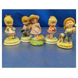 (5) Porcelain Children Figurines