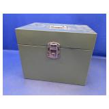 Vintage Green Metal Storage/File Box