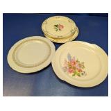 (4) Vintage Floral China Plates