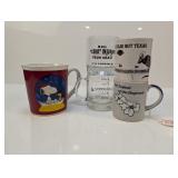 (5) Assorted Ceramic & Glass Mugs