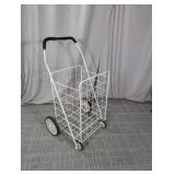 (1) White Metal Wire Utility Cart