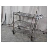 Chrome Wire Rolling Utility Cart