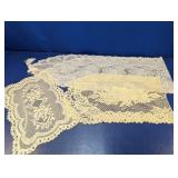 (3) Elegant Vintage-Style Lace Textiles Trio