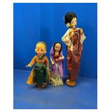 (3) International Costume & Souvenir Dolls Trio