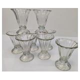 (8) Clear Glass Ice Cream Sundae Cups
