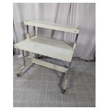 (1) Metal Table Cart with Upper Shelf