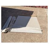 (2) Rolls of Light Gray Industrial Fabric
